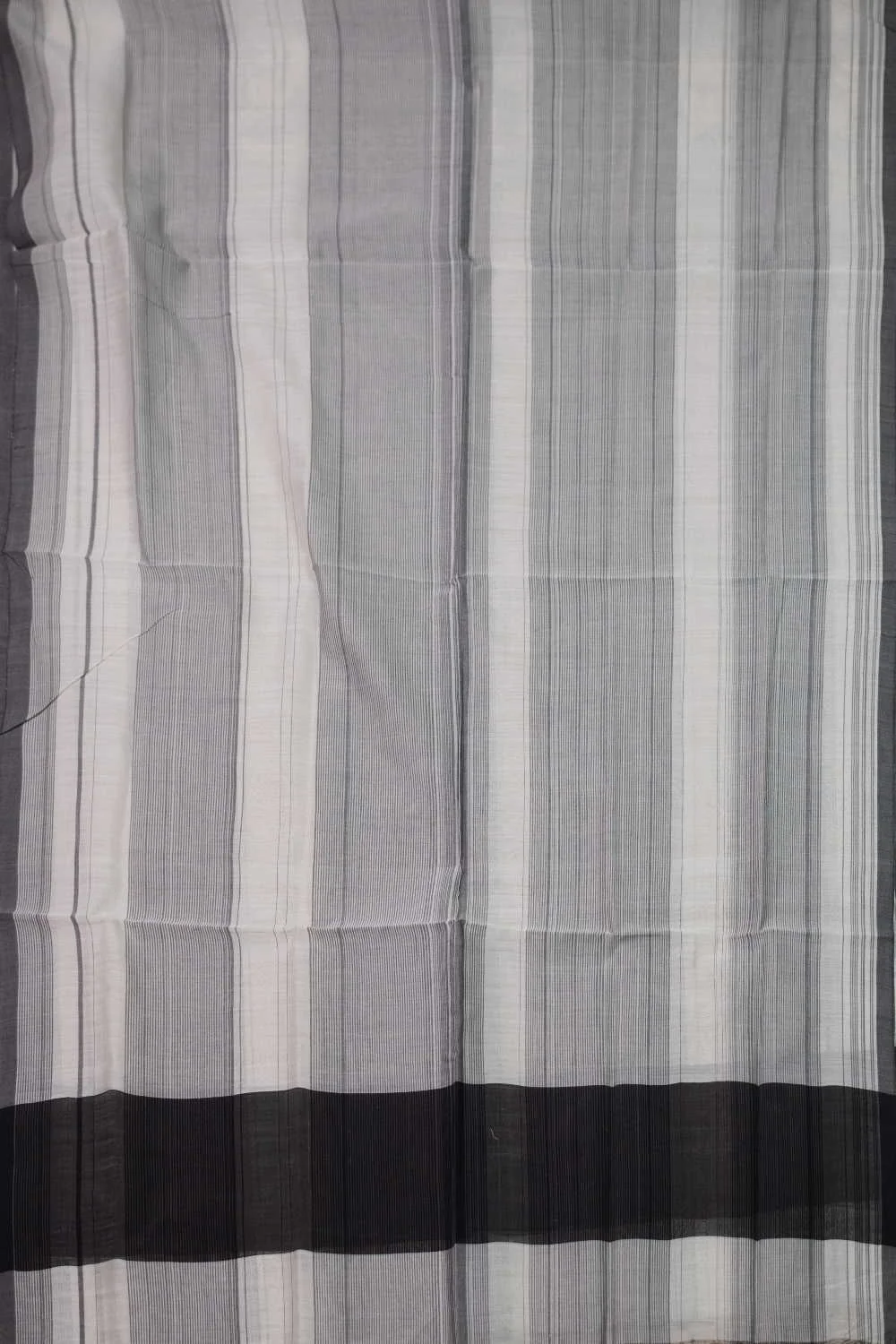 Grey Stripe Mangalagiri Cotton Top & Maheshwari Dupatta - Image 3