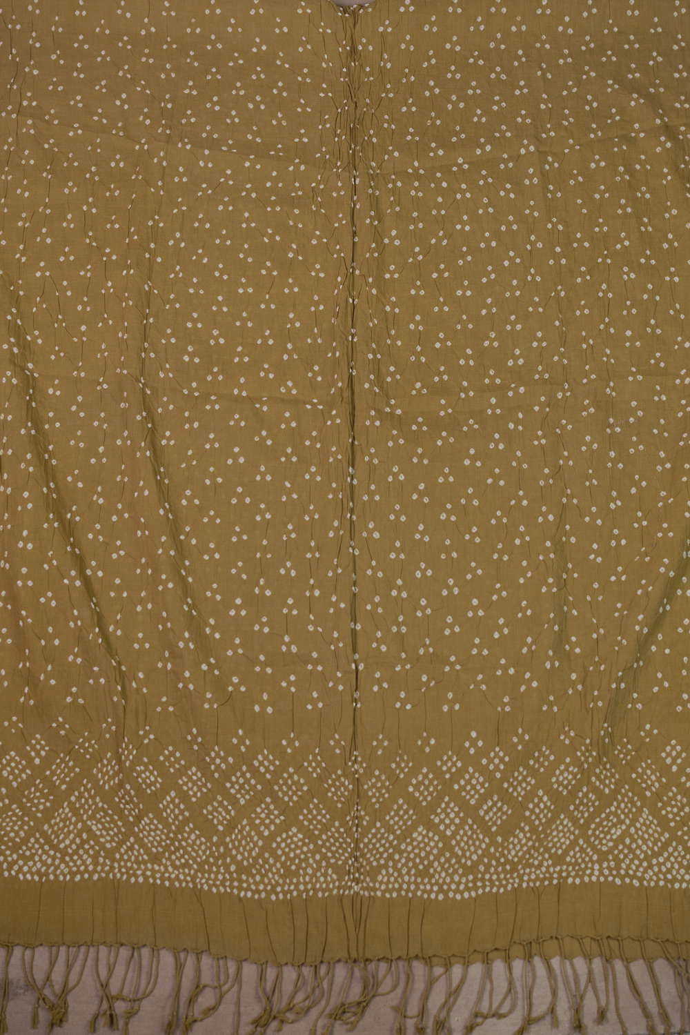 Mustard Yellow Mangalagiri Top & Bandhani Dupatta - Image 3