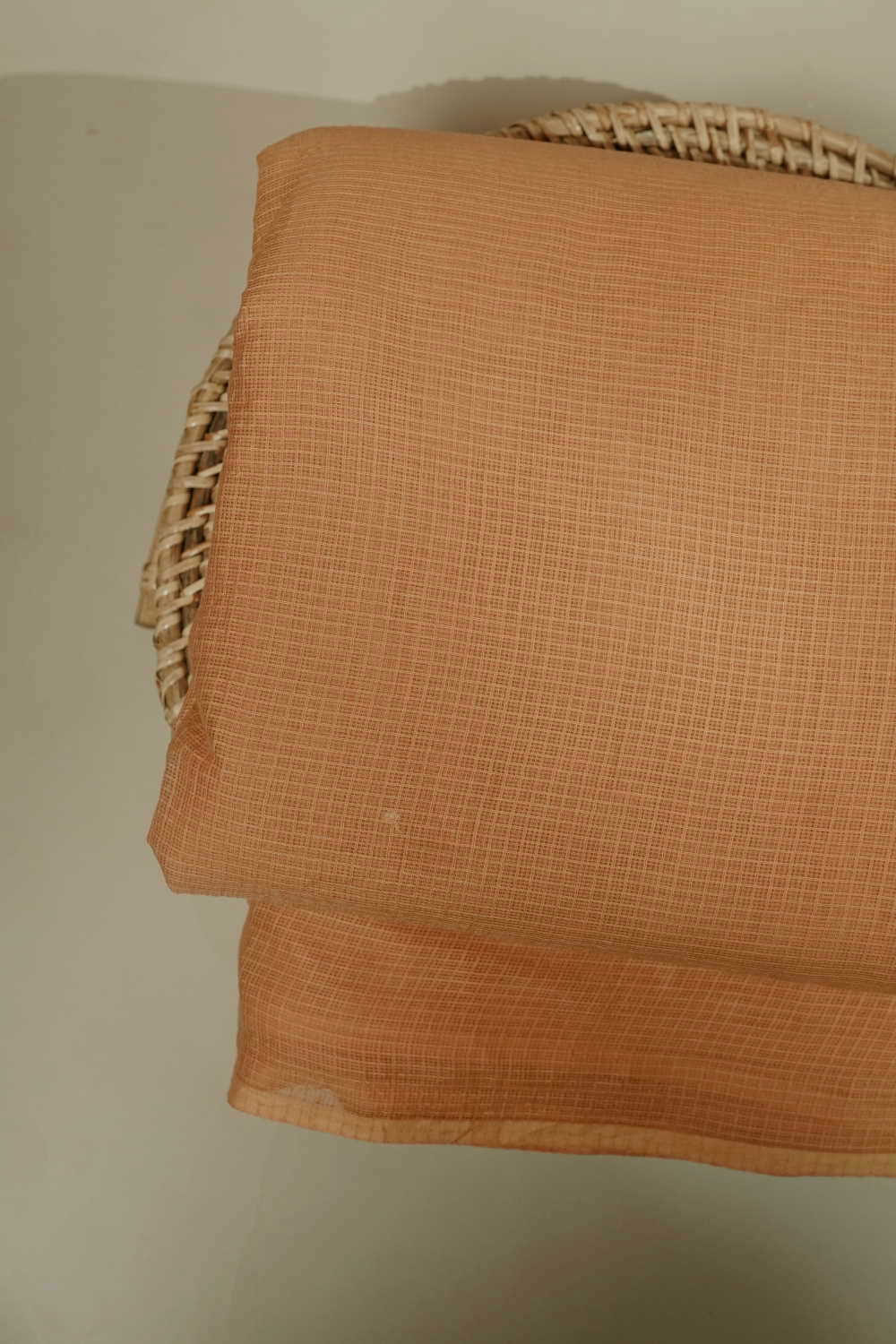 Orange Kota Cotton Fabric - Image 3